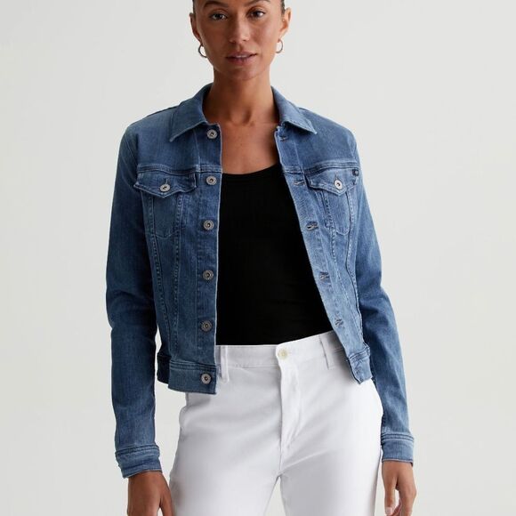 AG Adriano Goldschmied Robyn Jean Jacket Sz M - Picture 1 of 8
